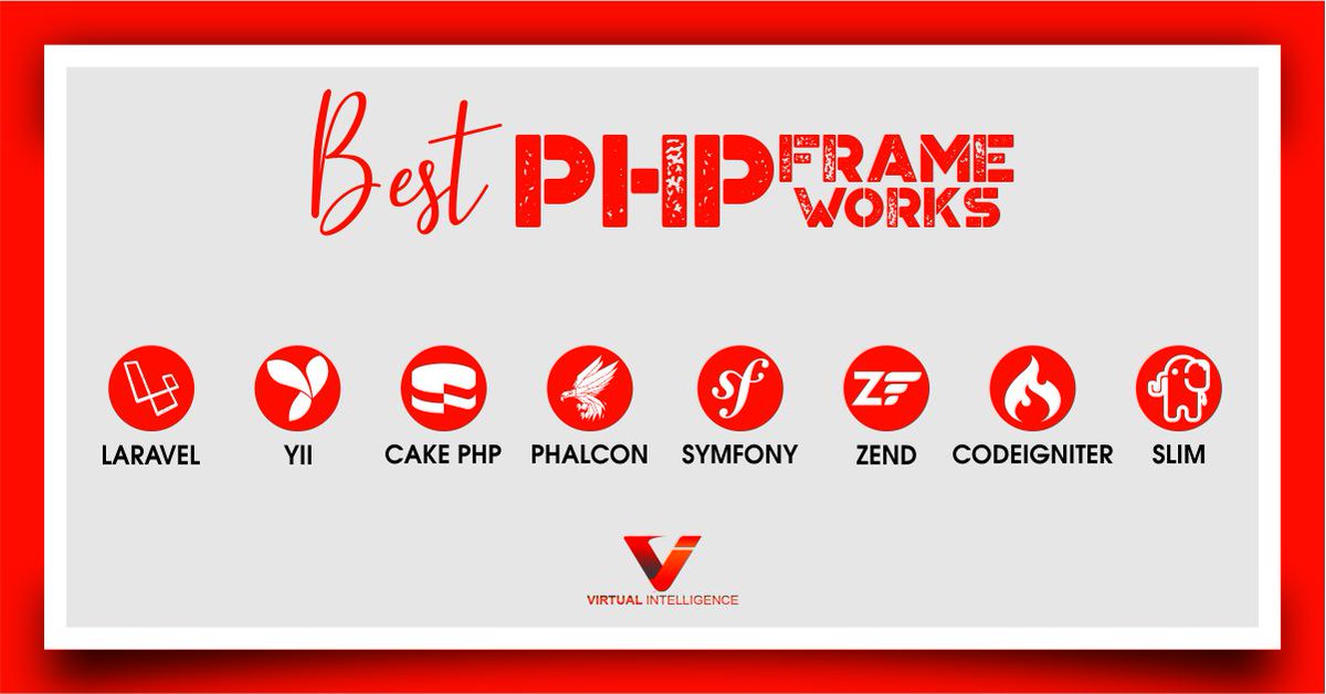 VirtualIntelli1's tweet image. #virtualintelligence
#PHP is the most popular scripting languages for many different reasons– flexibility, ease-of-use, among others – but often times coding in PHP, or any language for that matter, can get rather monotonous and repetitive. That’s where a #PHP_framework can help.