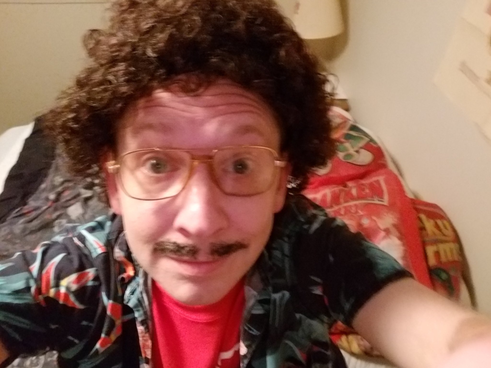 Happy 60th birthday to Weird Al Yankovic! Here\s me from last Halloween saluting the birthday boy. 