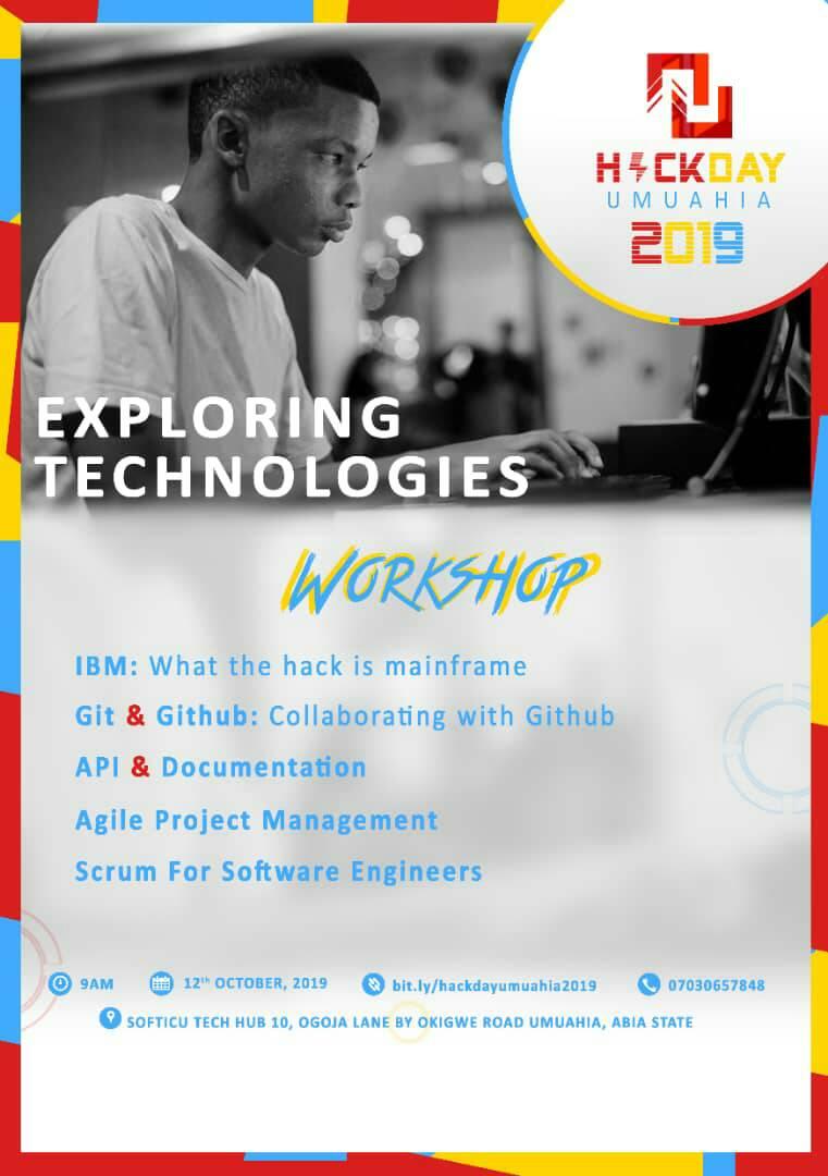 Softicu's tweet photo. HACK DAY UMUAHIA
A Learn Day hosted by Softicu Tech Hub in collaboration with @planethostng Planet Host, @MLHacks , @IBM IBM, @github, @ECR Technologies, Javatek, @rad5techhub and @ighubafrica.
A Thread.👇👇👇 https://t.co/oytsQtH8Bc