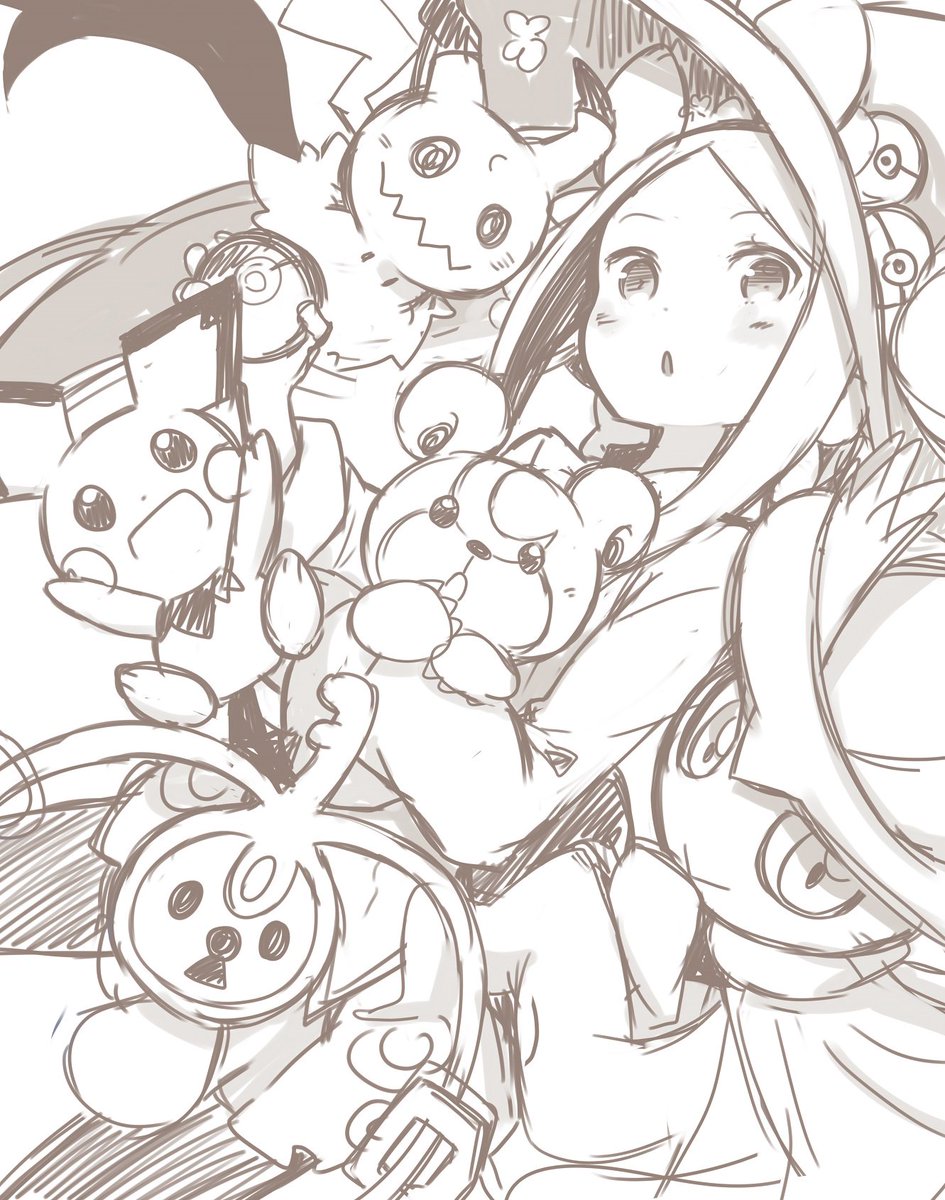 アビーちゃんとポケモン達!
数日中に完成させたいです✨ 