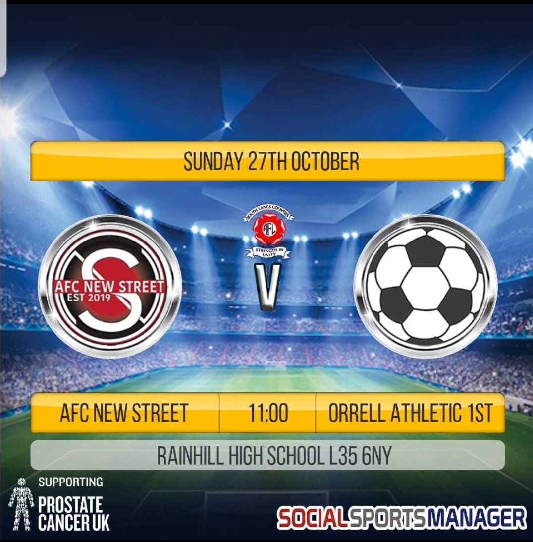 Afc newstreet vs <a href="/orrell_fc/">Orrell Athletic FC</a>
 
Back to league action this week,were we are trying to keep our 100% record in tact. Get down and support the lads. #utfs
