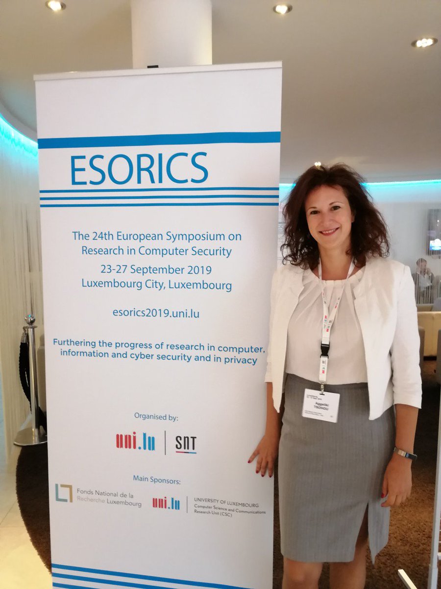 DefendProject's tweet photo. On the 26th- 27th September, in Luxembourg, Aggeliki Tsohou represented DEFeND at the 3rd International Workshop SECPRE 2019.
The paper “Privacy, Security, Legal and Technology Acceptance Requirements for a GDPR Compliance Platform” was presented: https://t.co/batUGoBOep https://t.co/3RL2IlPSCG