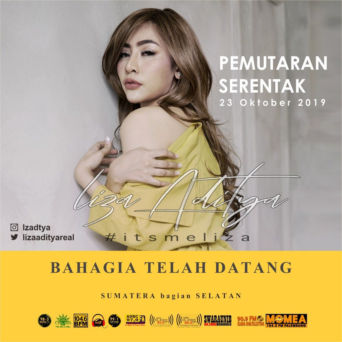 Pemutaran Serentak Liza Aditya - Bahagia Telah Datang 
Twitter : <a href="/Lizaadityareal/">Lizaaditya</a>