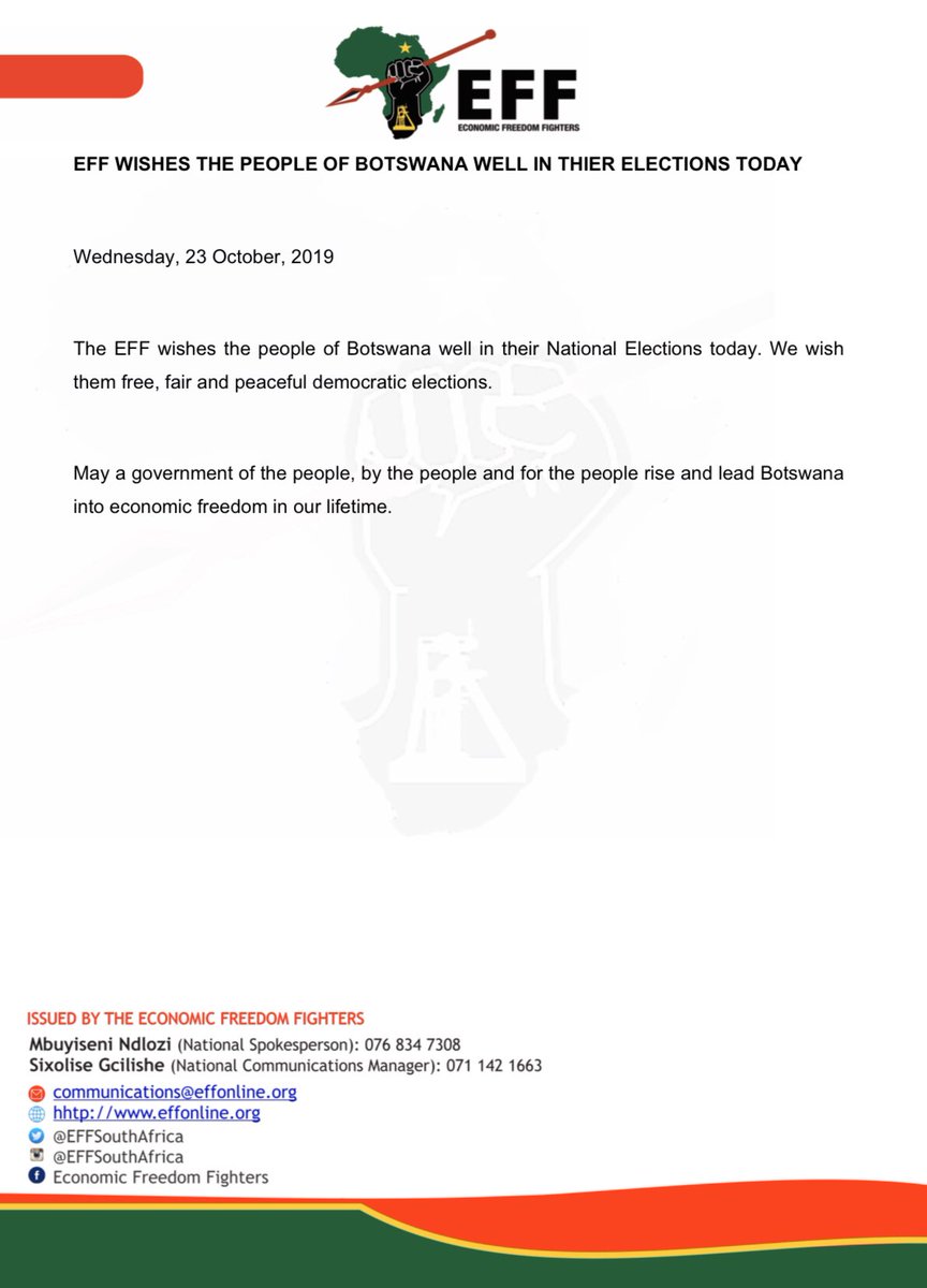 Economic Freedom Fighters tweet media