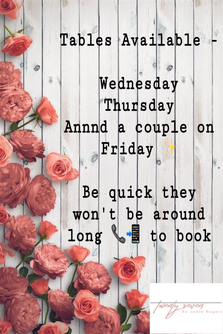 Twenty_seven_xx's tweet photo. #booknow #tablesavailable #ringtobook @OpenTableUK #restauranttwentyseven #tastermenu #setmenu #affordable #finedining #kingsbridge #towncenter #millstreet #localproduce #devon #southams #awardwinning #restaurantoftheyear #salcombe #halfterm #holidays #cocktails #datenight #wines https://t.co/6VenuSrS3k