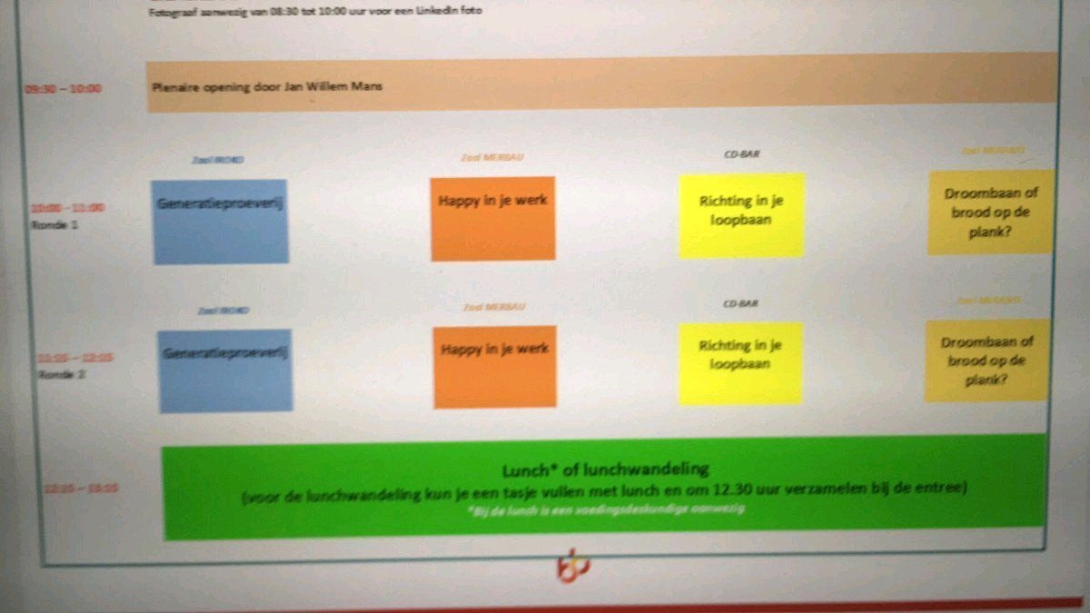 MeeMetMichel's tweet image. Dagprogramma:
Week van de loopbaan