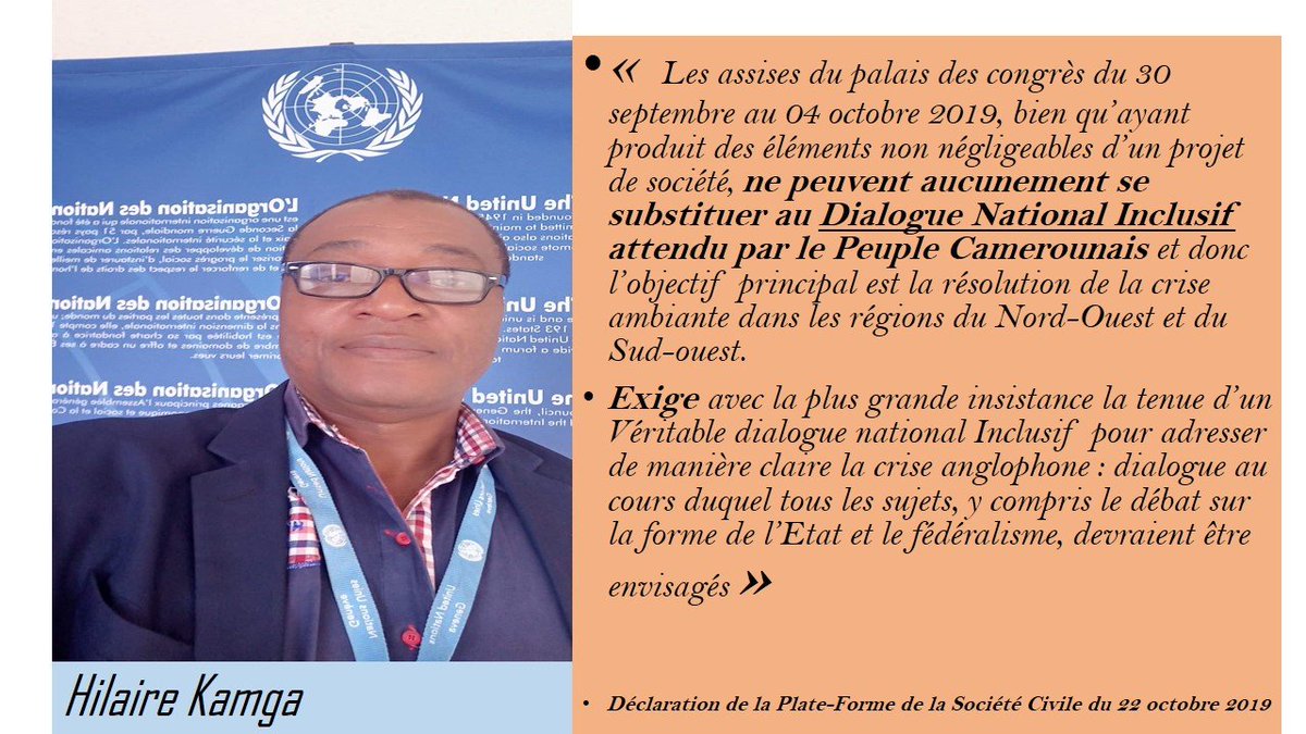 HilaireKamga's tweet photo. Cameroun : L'urgence d'un véritable dialogue avec les leaders Anglophones .
#TransitionPoilitique
#OffreOrange
#CessezLesCrimesNOSO https://t.co/WwbZQmIYo2