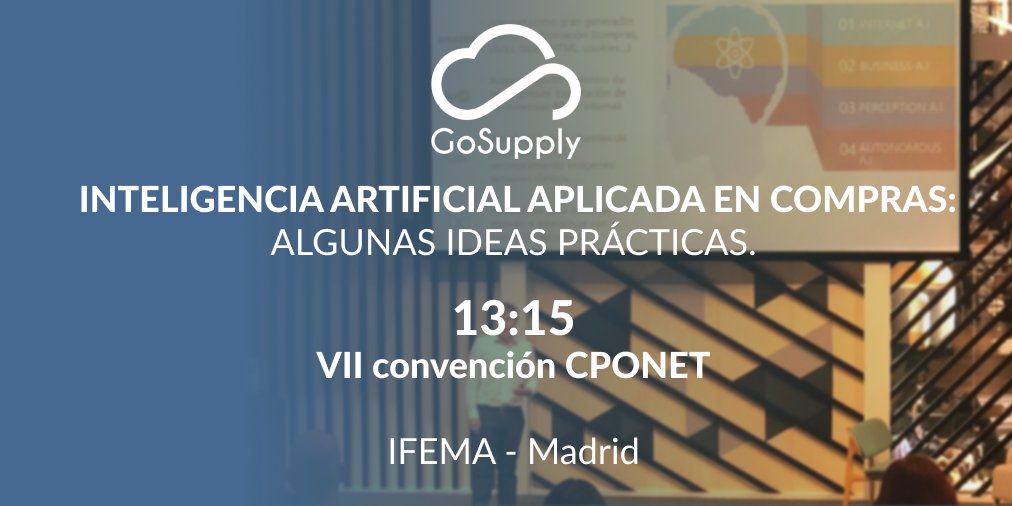 📅 HOY 23 de Octubre, 13:15
Jaime Velasco estará en el evento de <a href="/CPONET_Oficial/">Grupo CPOnet</a> "Puente Atlántico", hablando sobre la inteligencia artificial aplicada en el proceso de compras. ¡No te lo pierdas!