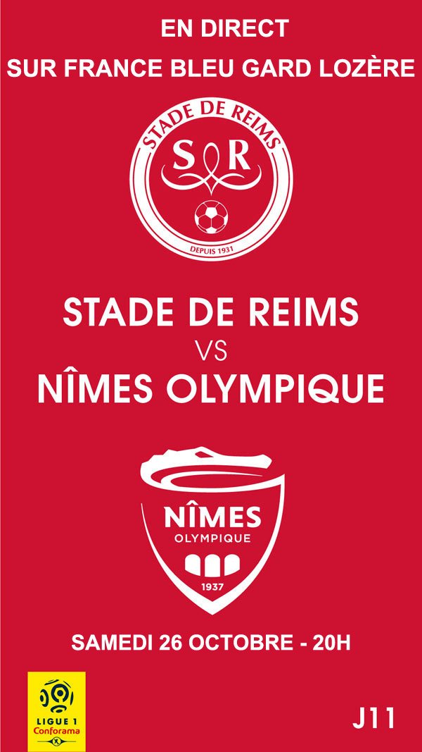 SAISON 2019-2020 - 11e journée de Ligue 1 Conforama - Stade de Reims / Nîmes Olympique   EHjJg4dWwAA7hLD?format=jpg&name=medium