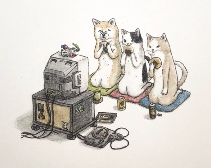 「猫 ゲーム機」のTwitter画像/イラスト(新着)