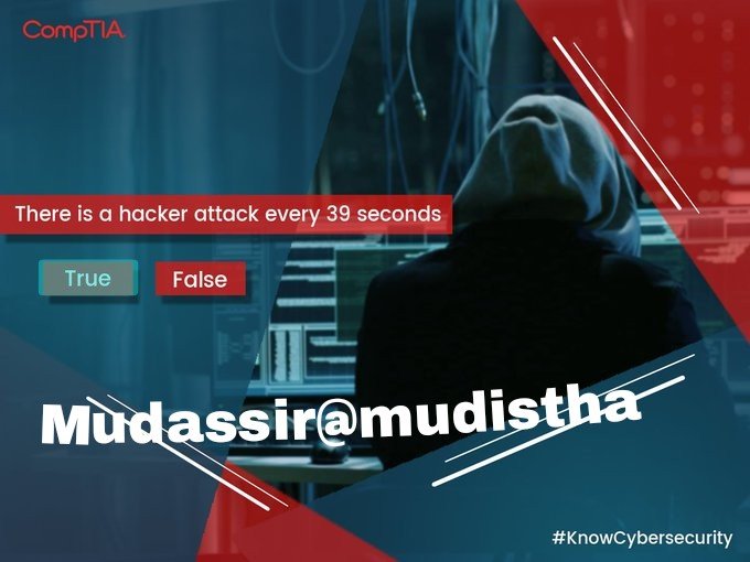 mudistha's tweet image. True✅

#KnowCybersecurity #CompTIAIndia #Contest #CybersecurityMonth @CompTIAIndia❤️

@Annu_2179 @karan875 @blessedkamal @ranchikuldeep @prashpatel_ @imQamarunnisa