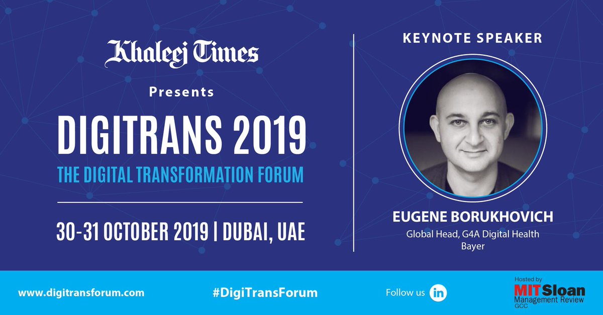 HealthEugene's tweet photo. Looking forward to keynoting the #DigitransForum #G4A #digitalhealth - who from my tweeps are around ? 

October 30-31 in #Dubia, #UAE 

👉 https://t.co/vFujq4rfz9 https://t.co/6xbrnlNoMY