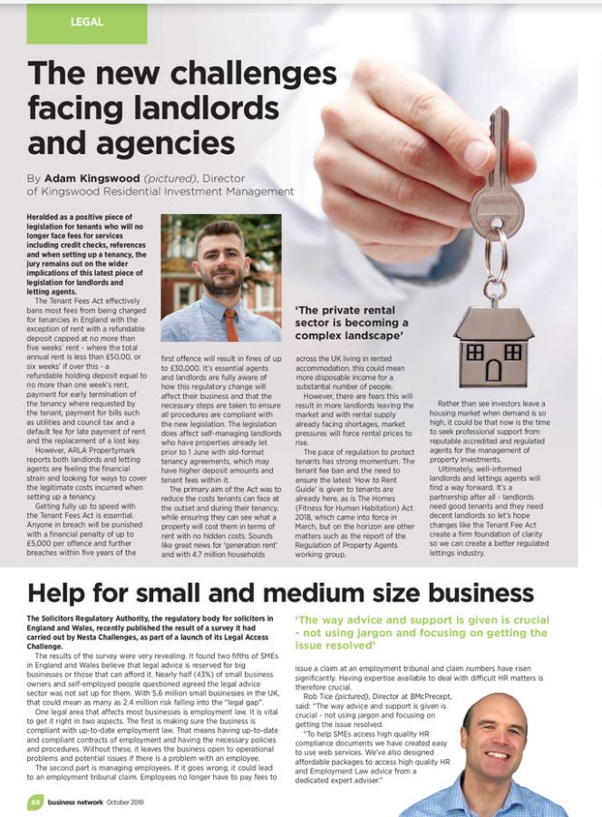 #Landlords, are you up to date with the Tenant Fees Act? Read our article here for <a href="/EMCBizNetwork/">Business Network</a> Magazine. Read it here: lnkd.in/gsaAQCc  #tenantfeesact