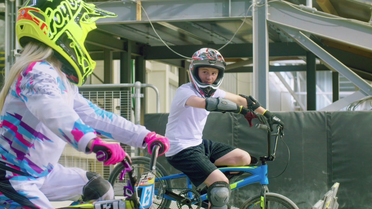 On today's Dare Master, Danny takes on a BMX champion at UK's national cycling centre <a href="/N_CyclingCentre/">Nat Cycling Centre</a>. Will he win the race or will he get the cream pie forfeit? #BMX