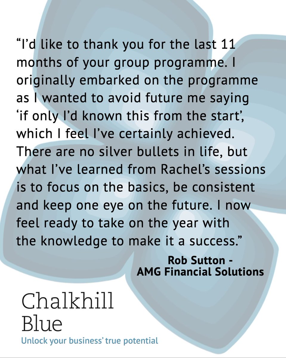 Love hearing great feedback from my clients! 

If you have a problem or opportunity in your business you would like help with, contact me today!

chalkhillblue.org/contact-us