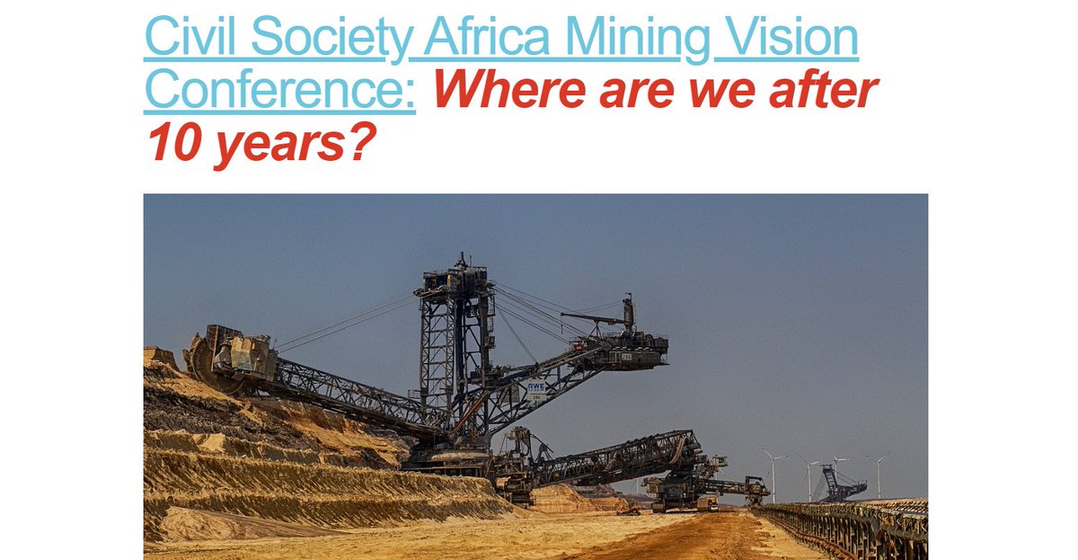 ewb_msv's tweet photo. Civil society organisations come together today in Johannesburg to discuss what has happened in the ten years since the African Mining Vision was adopted by the African Union in 2009. Agenda here, https://t.co/0LN62ub7Kv and follow at #AMV10 #AMVConference16 #AfricaMining https://t.co/U4eSy91YW0