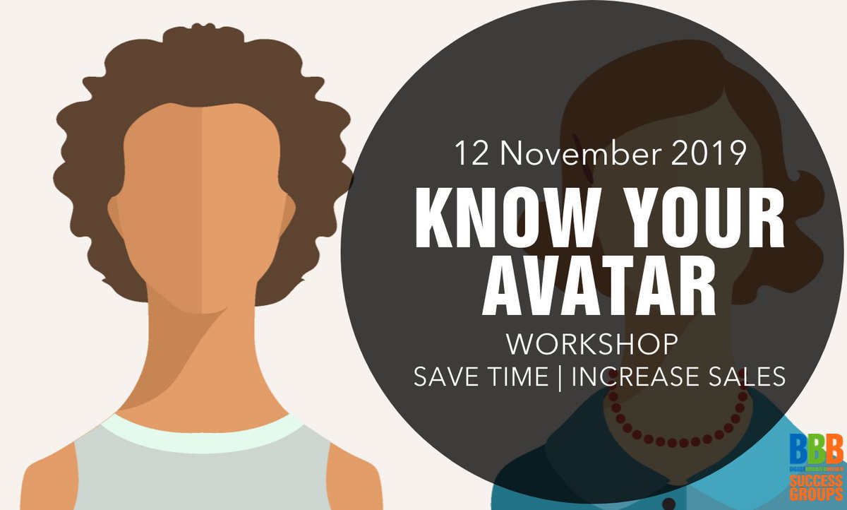 What is a customer avatar?
Why do I need one?
How many avatars should I create?
What are the problems of not having a customer avatar? Find out what your avatar is, book your place now
ow.ly/b9db50wHJcH
#business #workshop #Berkshire