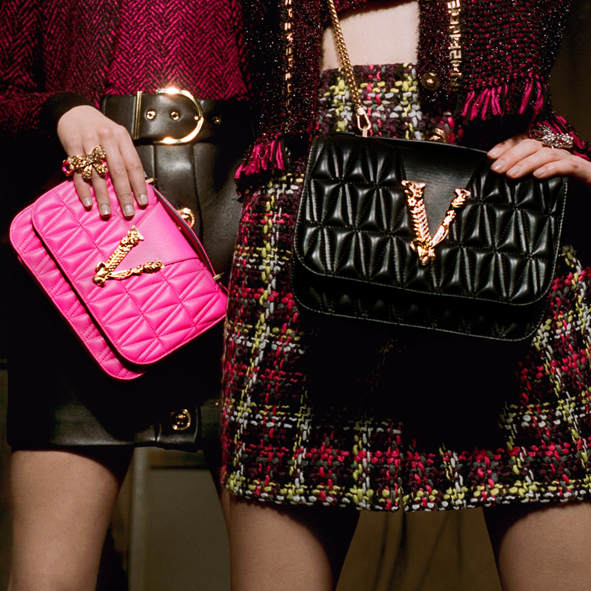Versace quilted nappa shoulder bag sales