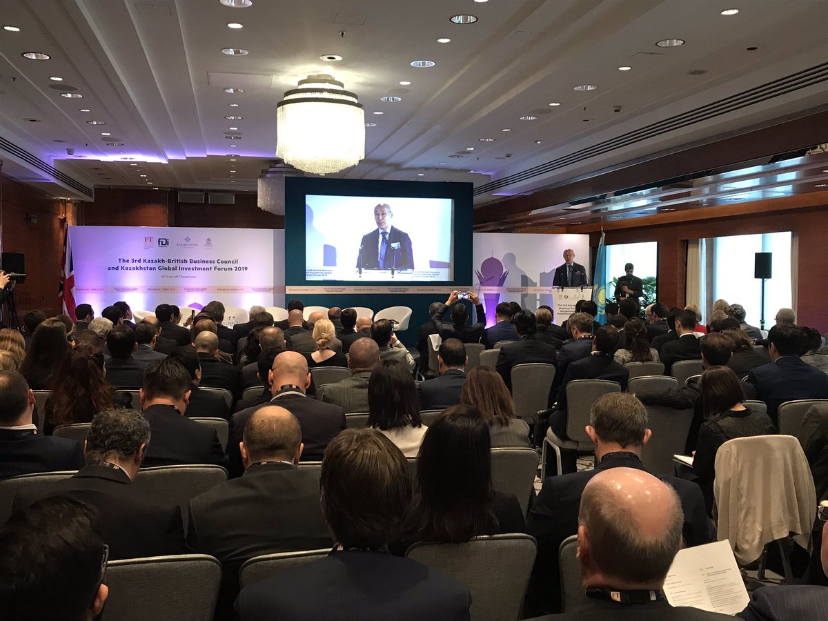 Presenting the Astana International Financial Centre <a href="/AIFC_KZ/">AIFC</a> in London, H.E. Dr Kairat Kelimbetov speaking at the annual Kazakhstan Global Investment Forum 2019. <a href="/KazakhEmbassyUK/">Kazakh Embassy 🇰🇿 to UK 🇬🇧</a> <a href="/UKinKZ/">British Embassy Astana</a>
