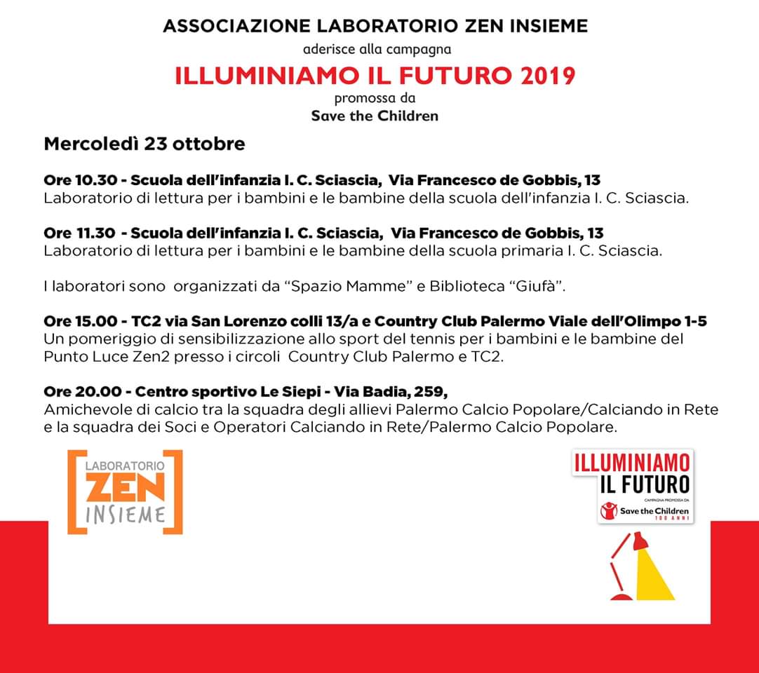 zeninsieme's tweet photo. Una giornata piena di iniziative quella di oggi nell'ambito della campagna #IlluminiamoilFuturo di @SaveChildrenIT 

#ItaliavietataAiminori https://t.co/wTu3oeRKxz