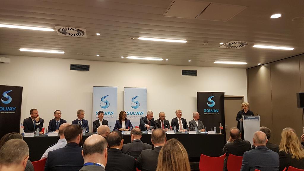 <a href="/FlagAerospace/">FLAG - Flemish Aerospace Group</a> member <a href="/SolvayGroup/">Solvay</a> opens its material research center and signs an university challenge agreement with ASCO, Sabca, Thales Belgium, <a href="/sonaca/">Sonaca Group</a> , <a href="/SafranAeroBoost/">Safran Aero Boosters</a> , Coexpair, <a href="/Feronyl/">Feronyl</a> and <a href="/LockheedMartin/">Lockheed Martin</a> in the presence of <a href="/nathaliemuylle/">Nathalie Muylle</a>