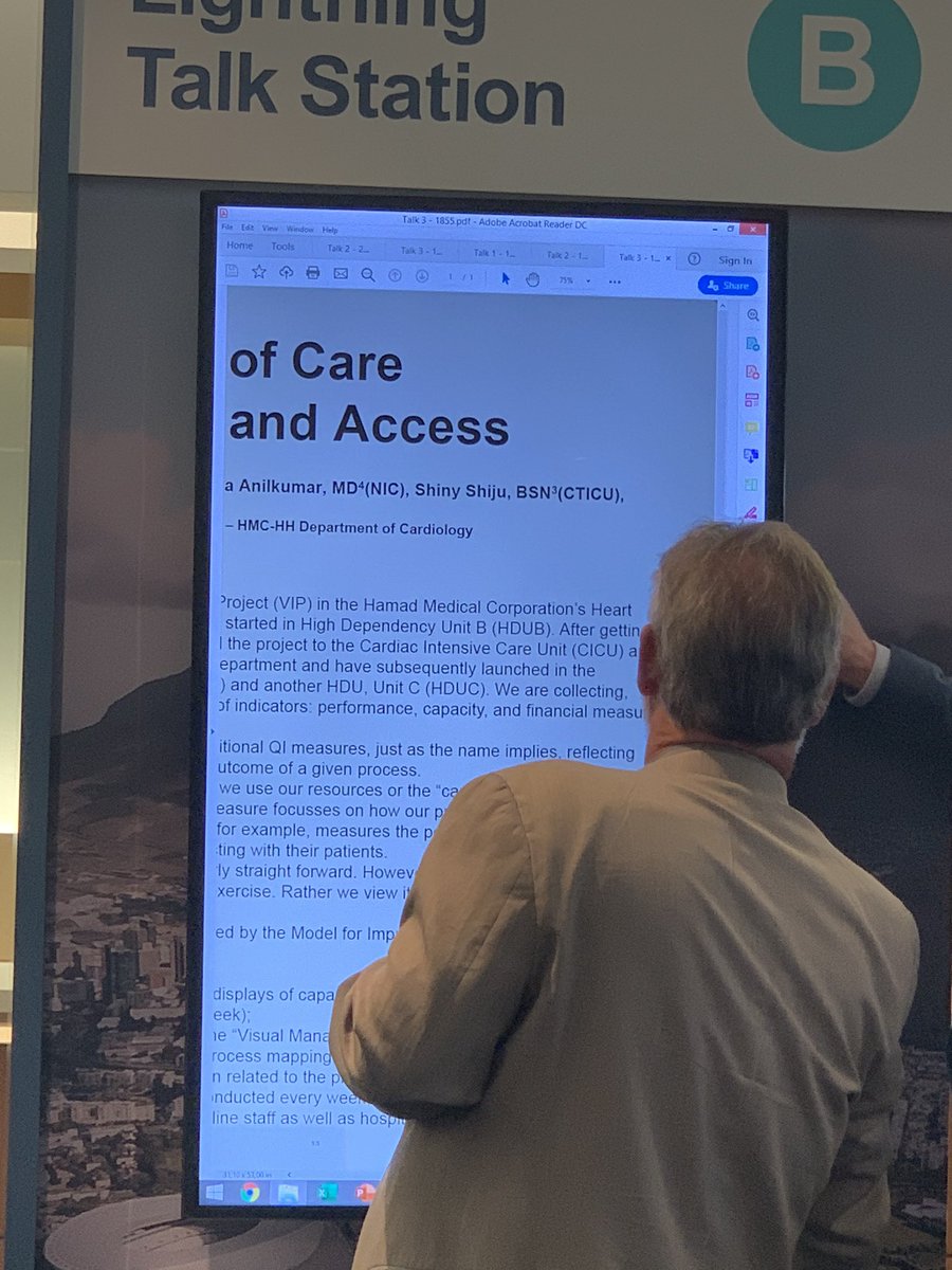 LindaSoars's tweet photo. Value Improvement system - using improvement models to measure and display to encourage unit change in Qatar   #ISQua2019 with Bill Andrew - huddles increase awareness for all https://t.co/G4TyeK52aM