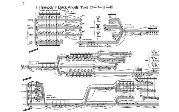 today_classical's tweet image. #Today in 1970 FP of George #Crumb's Black Angels for string quartet #MusicHistory #classicalmusic