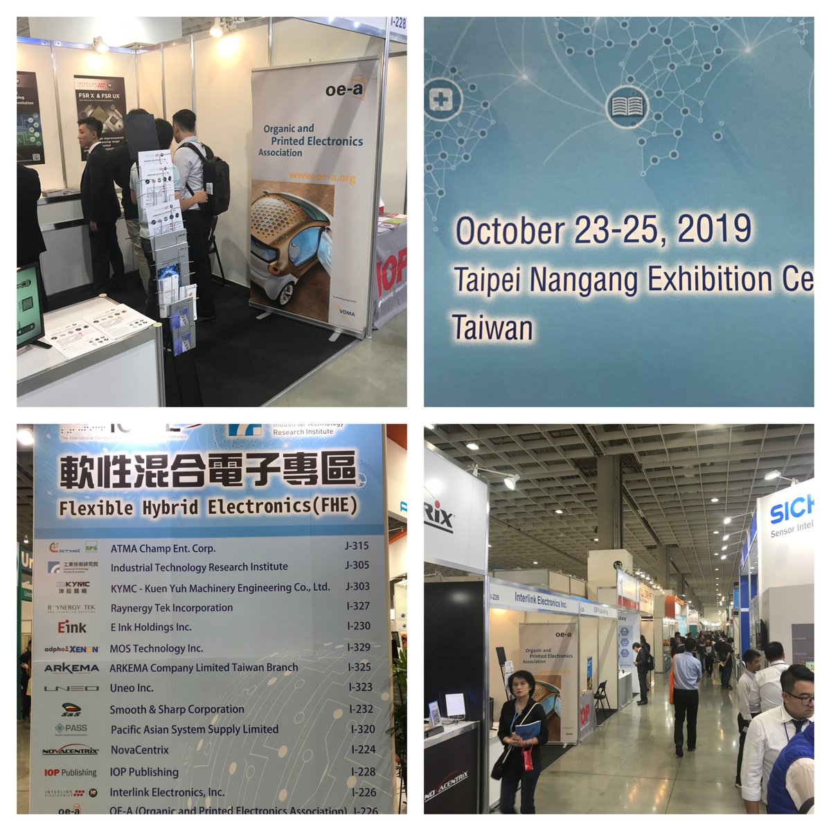 OEAonline's tweet photo. Visit #OEA at flexible hybrid electronic area at #ICFPE #TPCA booth I-228, Taipei, Taiwan. Joint pavilion organized by @OEAonline and #OEAmembers present latest products & projects in #PrintedElectronics | https://t.co/Yzw1614xNu https://t.co/zQUdam4O53