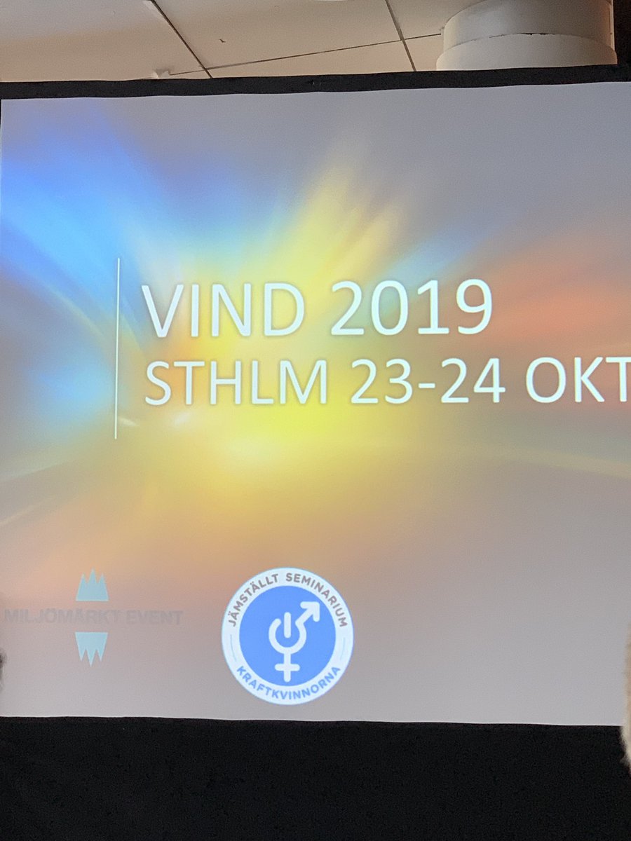AmbraSannino's tweet photo. Bra där, #VIND2019 som har fått jämställdhetsmärkningen av @kraftkvinnorna! Tyvärr gick det inte lika bra med politikerpanelen som ju är långt ifrån 50-50... 🙁#jämställdhet #vindkraft https://t.co/pyGN3DbX3n