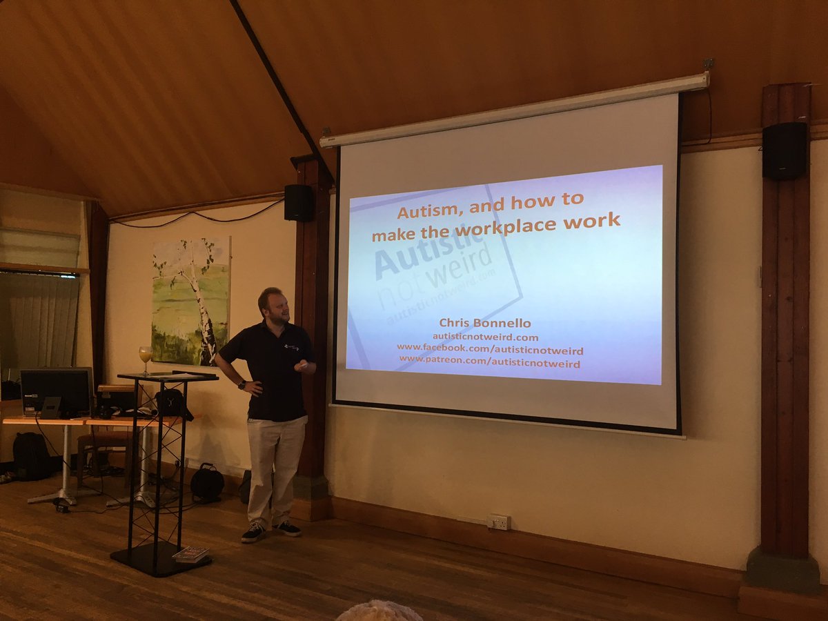 Our keynote speaker Chris Bonello at the EA #Autism Network conference. Talking about employment issues facing the #autistic population, his own experience in the workplace and coping in the working environment when on the autistic spectrum. @maria_herlihy <a href="/EnvAgency/">Environment Agency</a> <a href="/TeamEA/">dimesha elliott</a>