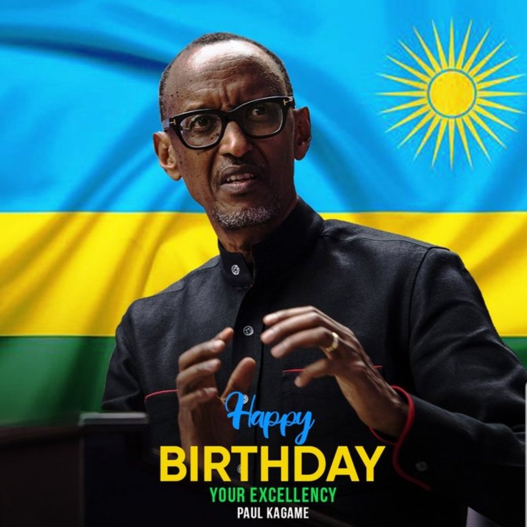 Happy birthday Father of the Nation H.E Paul kagame 
You are a great Inspiration to the youth. 