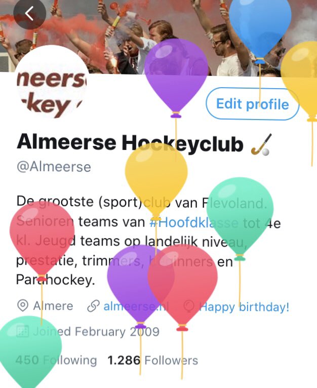Er is er een jarig..... 23 oktober 1979 oprichting van de Almeerse Hockeyclub in #AlmereHaven. 40 jaar, dé 🏑 club van Zuid Flevoland. 🎉🍾