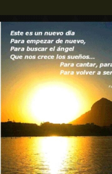 Aliento En Frases No Twitter Este Es Un Nuevo Dia Para Empezar De Nuevo Para Buscar Al Angel Que Me Crese Los Suenos Para Cantar Para Reir Para Volver Sol para empezar de nuevo. aliento en frases no twitter