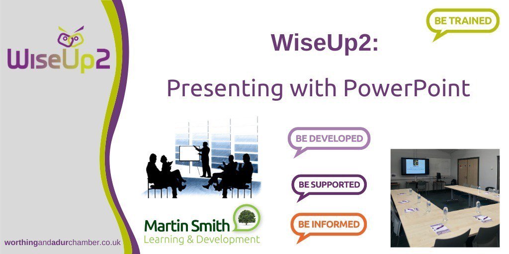 Do you want to use PowerPoint more effectively? Whether your presenting your business message or a 30 minute speaking gig be sure to come along to this WiseUp2! wu.to/NyFlrr