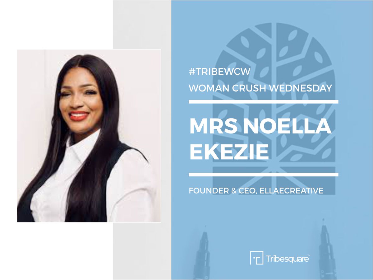 Tribesquare's tweet photo. Our WCW goes to an amazing woman, Mrs Noella Ekezie, @thebrandbossng the Founder & CEO at @ellaecreative an award-winning integrated creative, brand, digital and marketing communications agency.
#wcw #designer #tribesquare #tribets #techinfluencer #womancrushwednesday https://t.co/GJbuPkTrPn