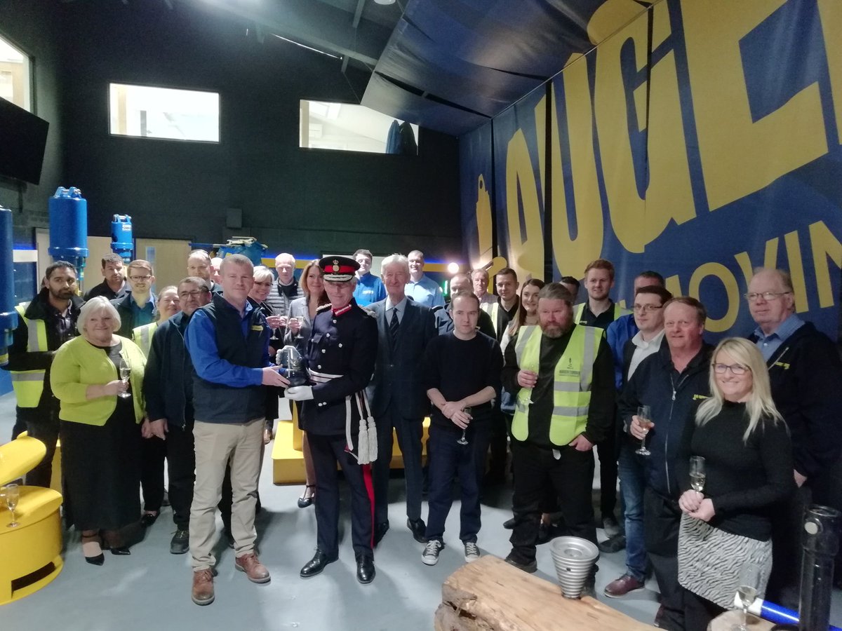 GLieutenancy's tweet photo. Auger Torque receive their Queen's Award for Enterprise (International Trade) at their headquarters on a farm near Hazelton from where they supply to every continent on the globe including Antarctica. Congratulations to an outstanding Gloucestershire business. https://t.co/OJho9CnjCX