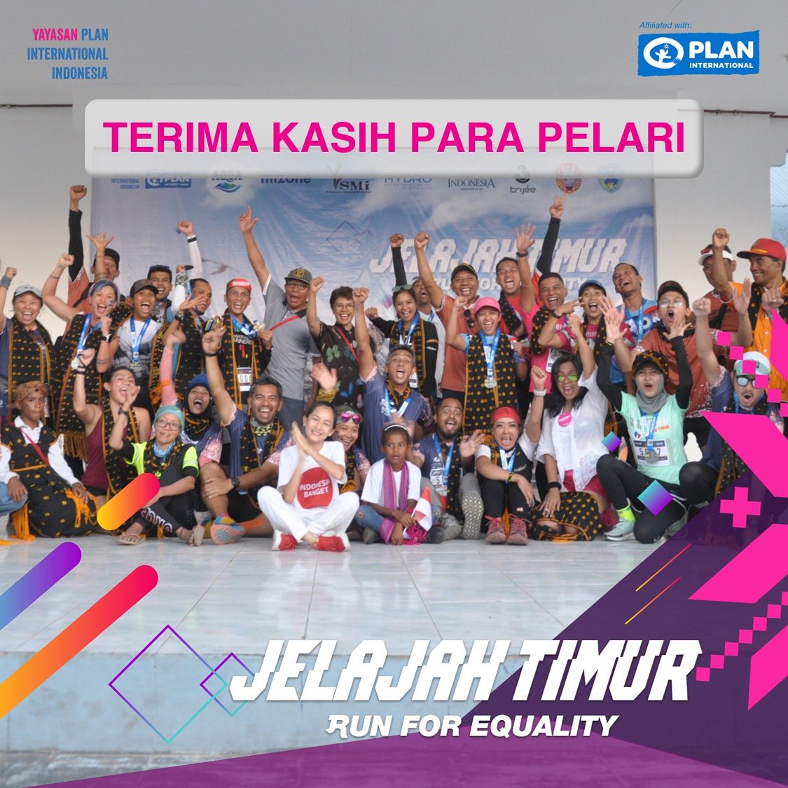 PlanIndonesia's tweet image. Terima kasih, para pelari dan sahabat yang telah memberikan dukungan. Jelajah Timur – Run for Equality adalah permulaan. Tunggu implementasi dan kegiatan lanjutannya!

#JelajahTimur #RunforEquality #PlanIndonesia