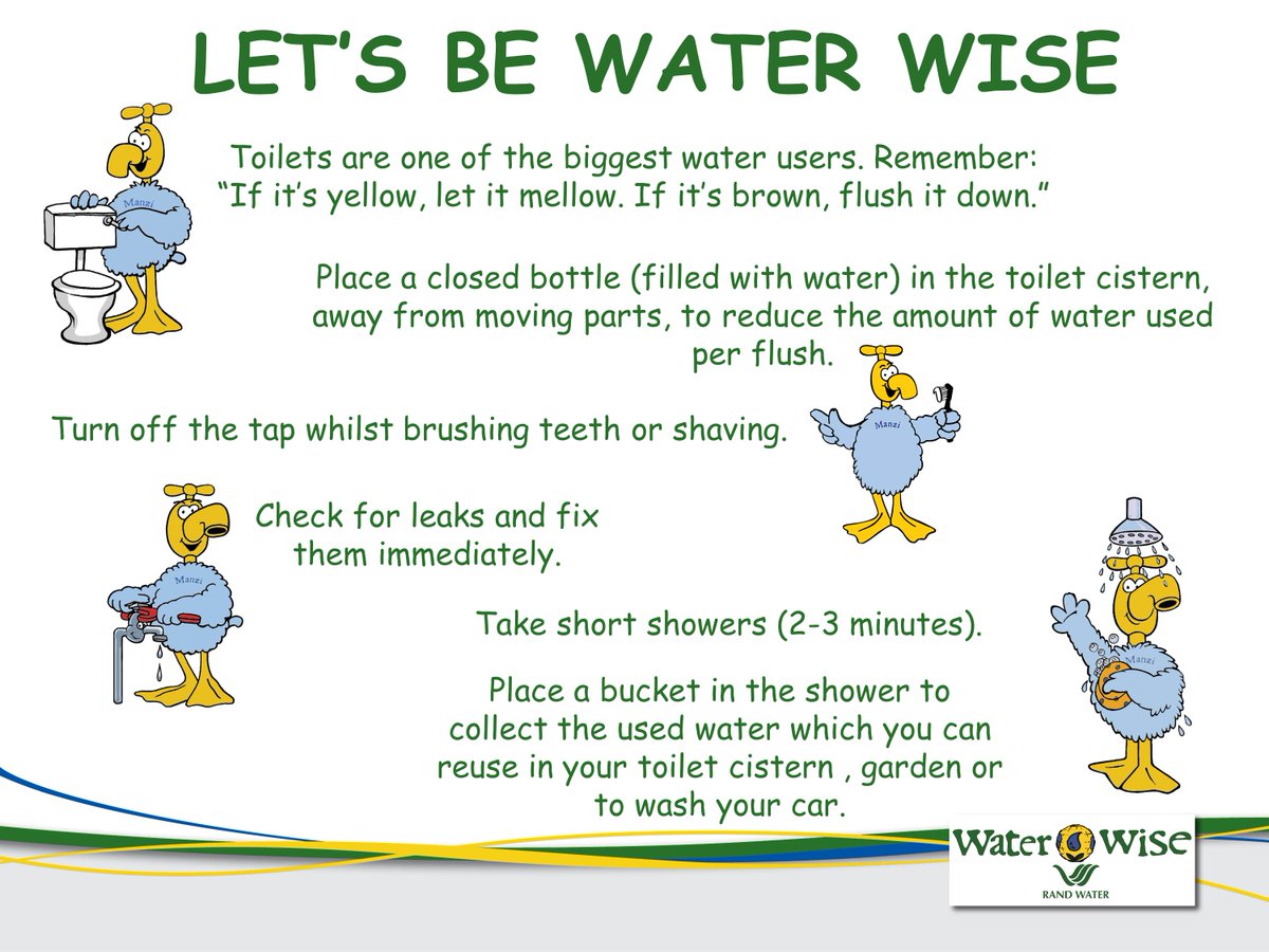 water_wise's tweet photo. Why don't you drop kick your bad habits and become Water Wise? Here are some Water Wise tips. #WaterWise #waterdemandmanagement #randwater #reduceconsumption https://t.co/qr1u2cxHwf