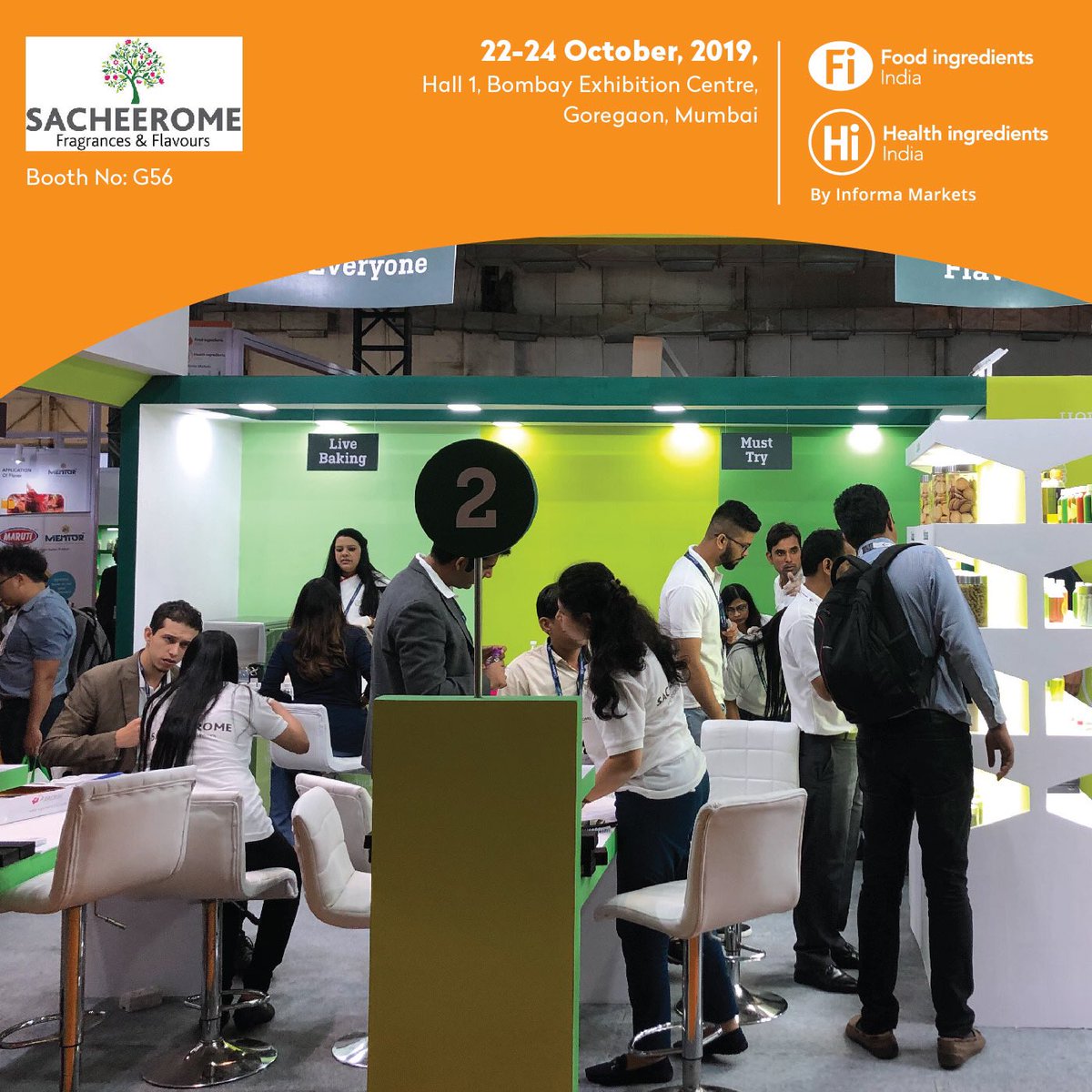 FiHiIndia's tweet photo. Catch the whiff of innovation and creative thinking with flavours which awaken all sense by #Sacheerome at #FiHi2019.

#HealthIngredients #Exhibitions #FoodIngredients #FiHi https://t.co/fK6N2Tljuc