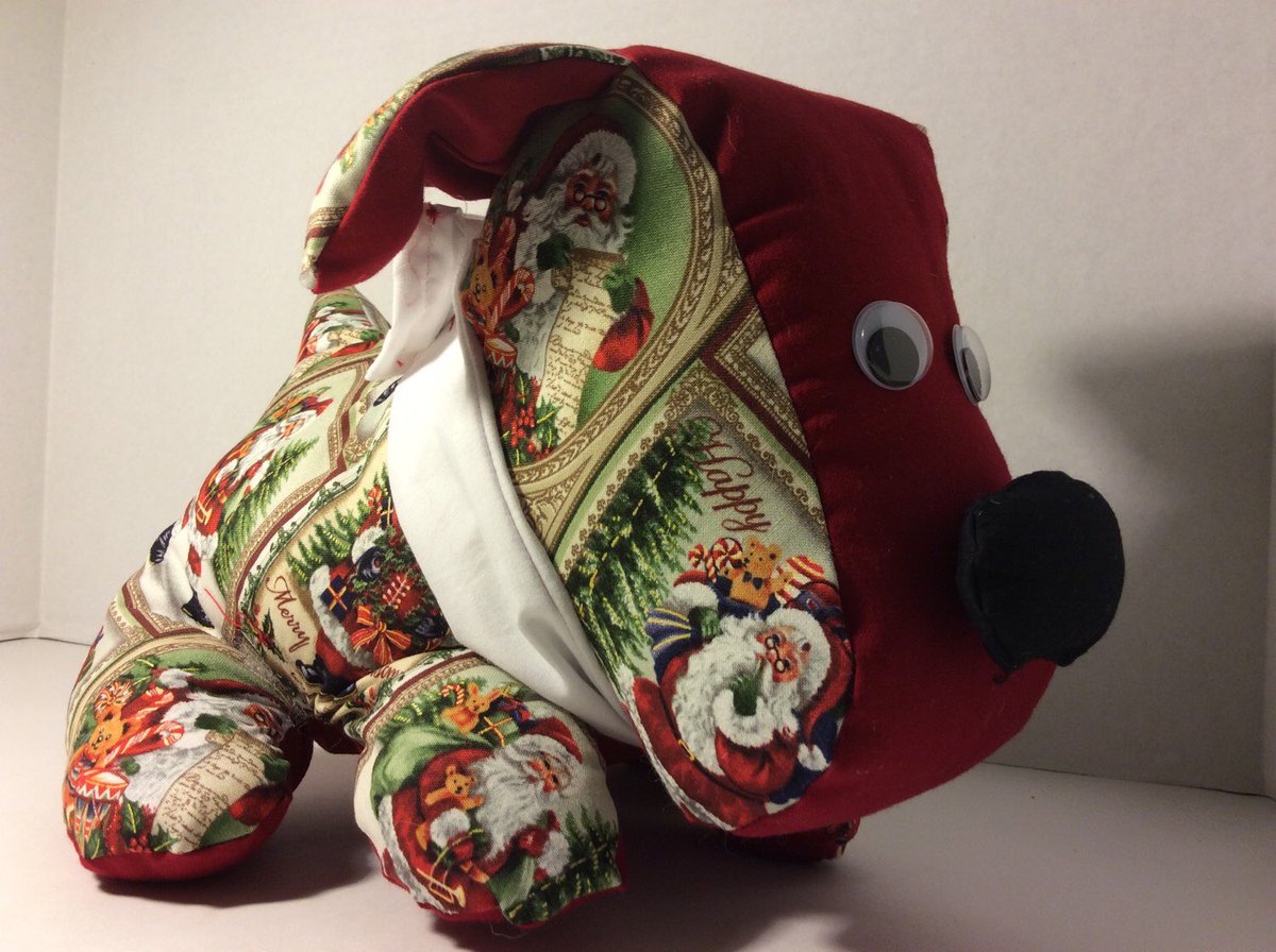 chrismiron79's tweet photo. Excited to share this item from my #etsy shop: Stuffed puppy dog - Santa Claus pictures. Cute Ooak great for decoration. Red, white and green. https://t.co/w3oR2UtEox #Christmas #giftideas https://t.co/eY8UFX4btr