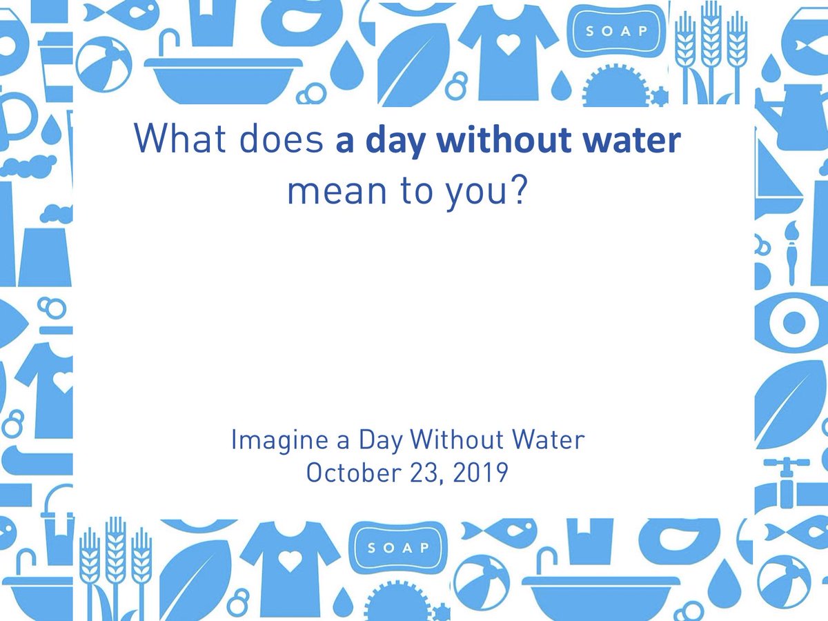 Join millions around the globe as we #ImagineADayWithoutWater. It's our most important resource, but one many us think the least about. Learn more about this day of action at thevalueofwater.org 
#uswateralliance #valuewater #speakwater

2-day discount code - valuewater19
