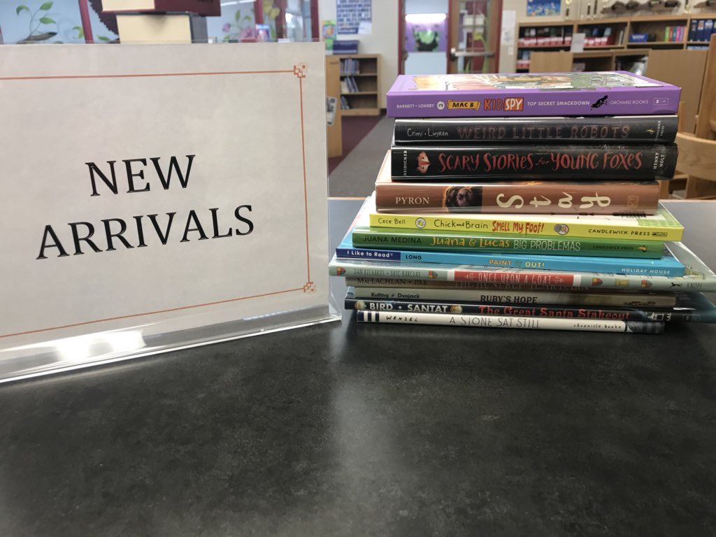 ClarksonLibrary's tweet photo. Look out @CESsoars —new books coming your way!❤️❤️❤️#Redhawkreaders #WeAreGCconnectED https://t.co/KbpakD3r6F