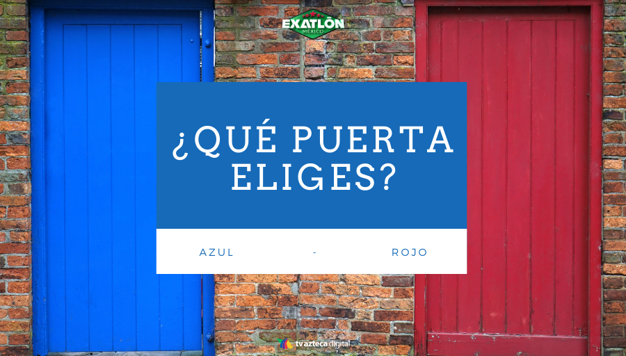 ExatlonMx's tweet photo. ¡Imaginemos que estás en un callejón sin salida y sólo tienes dos opciones a elegir para escapar! ¿Qué puerta escogerías?   

RT: 🔴
FAV: 🔵

Comenta con el HT #EnigmasExatlón 👊🏻 ¡Te leemos! https://t.co/6R0yQ1Dkn1