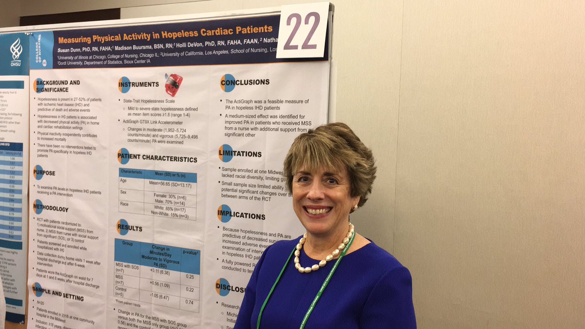 SusanBuchholzNP's tweet photo. #CANSsensor @UICnursing with #DrSusanDunn on her #physicalactivity research with #cardiac  patients @RushUNursing @actigraph @braun_lynne @avolgman https://t.co/pIZiWnUimP