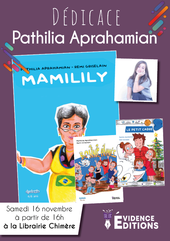#savethedate la #librairie vous invite à rencontrer de nouveau Pathilia Aprahamian  pour ses albums chez <a href="/EvidenceEdition/">Evidence Editions</a>.Cette fois-ci c'est pour les plus jeunes, mais toujours avec la typo spécial dys.
Venez nombreux le samedi 16 novembre, à partir de 16h
<a href="/chatillon92320/">Ville de Châtillon</a> #livre