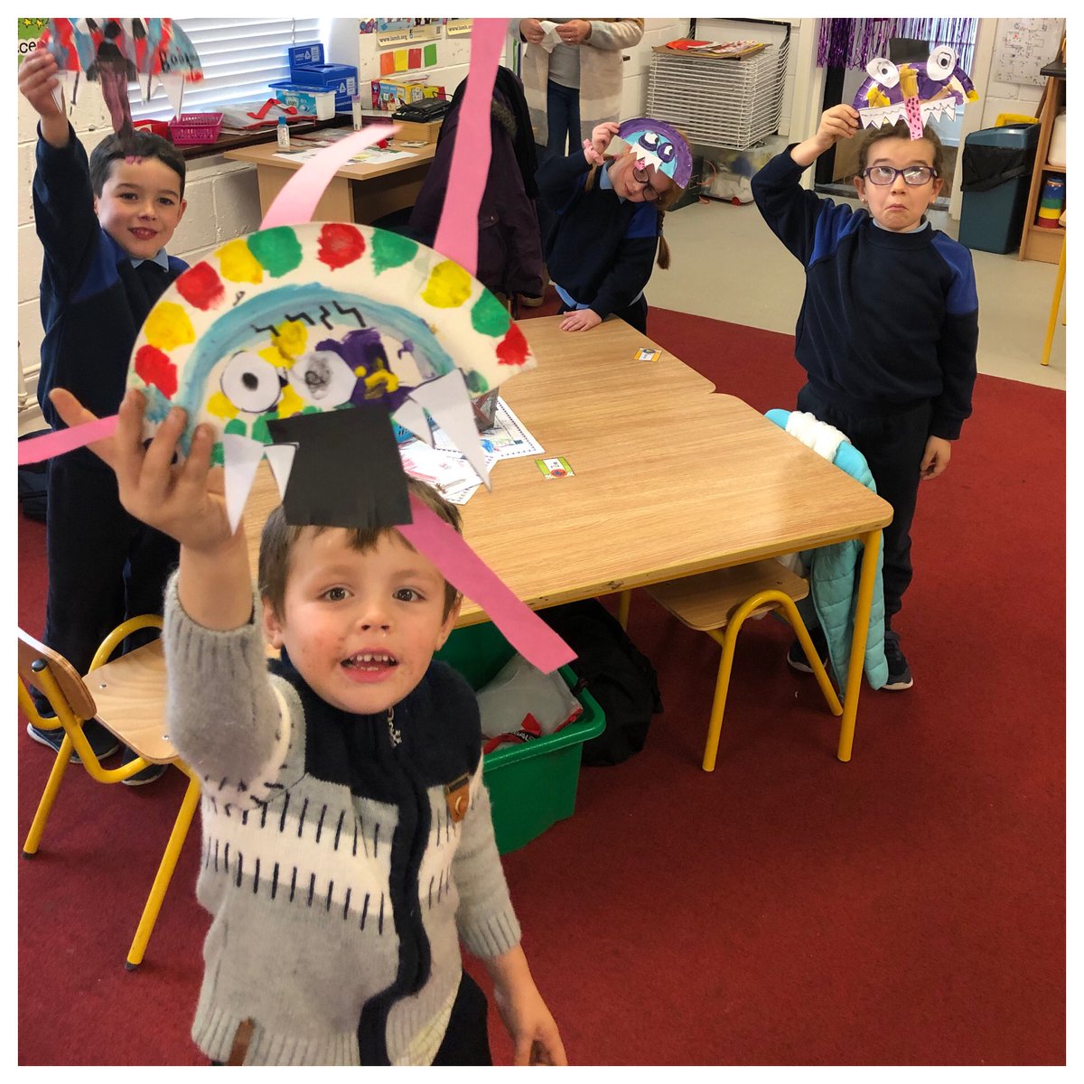 We were very busy today finishing our monsters !!! Look how scary they are 😱😱#seniorinfants #halloweenfun