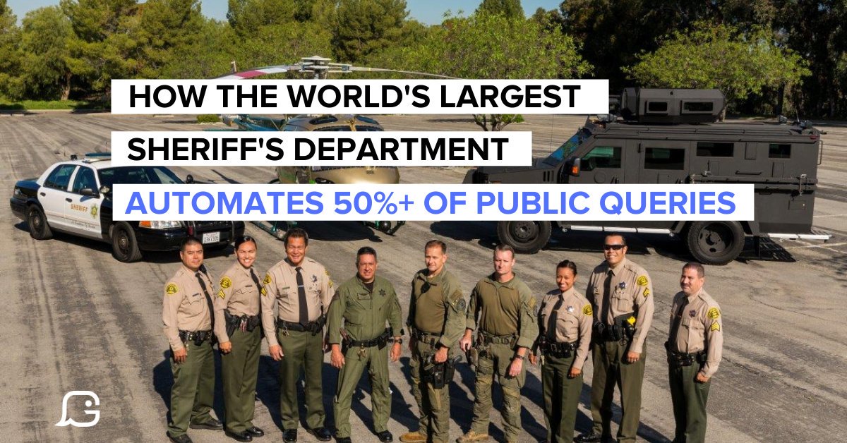GobotHQ's tweet photo. Learn how the World's largest Sheriff's Department is leveraging Gobot chatbots to address ~50% of public queries and increase community engagement. https://t.co/sdNP9adxIX https://t.co/qgEjbmmeyi