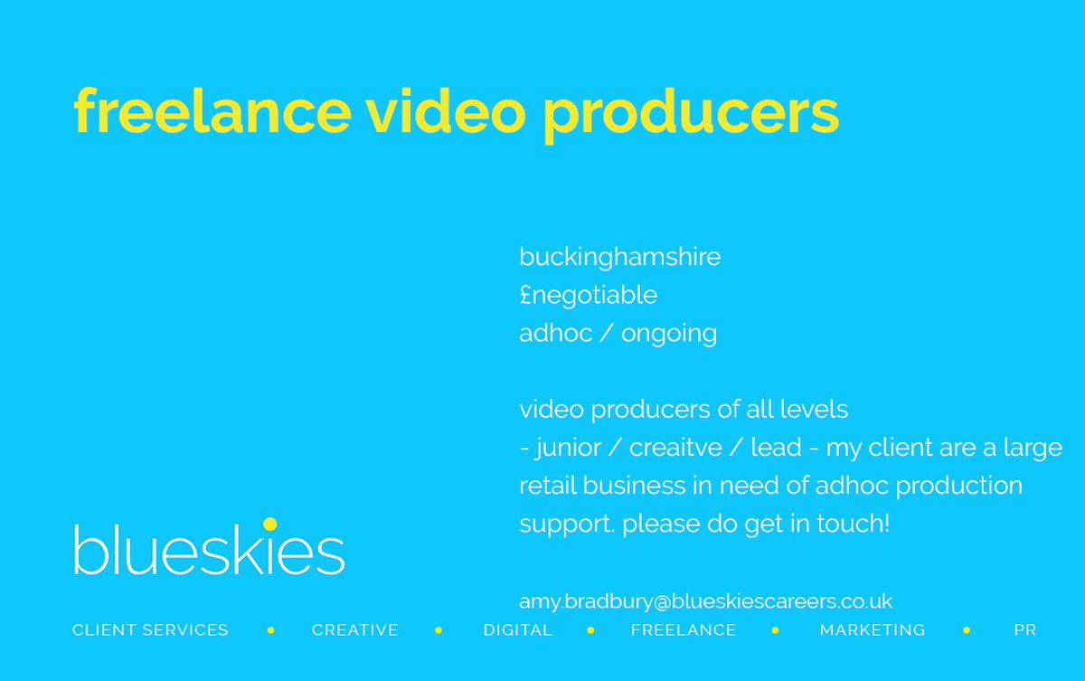 Freelance Video Producers - I want to talk to you! #getintouch #freelance #video