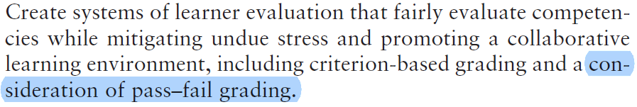 Wow, check out this @theNAMedicine recommendation to consider pass-fail grading as a strategy for reducing learner burnout: nam.edu/systems-approa… #PharmEd #AgainstClinicianBurnout 👀