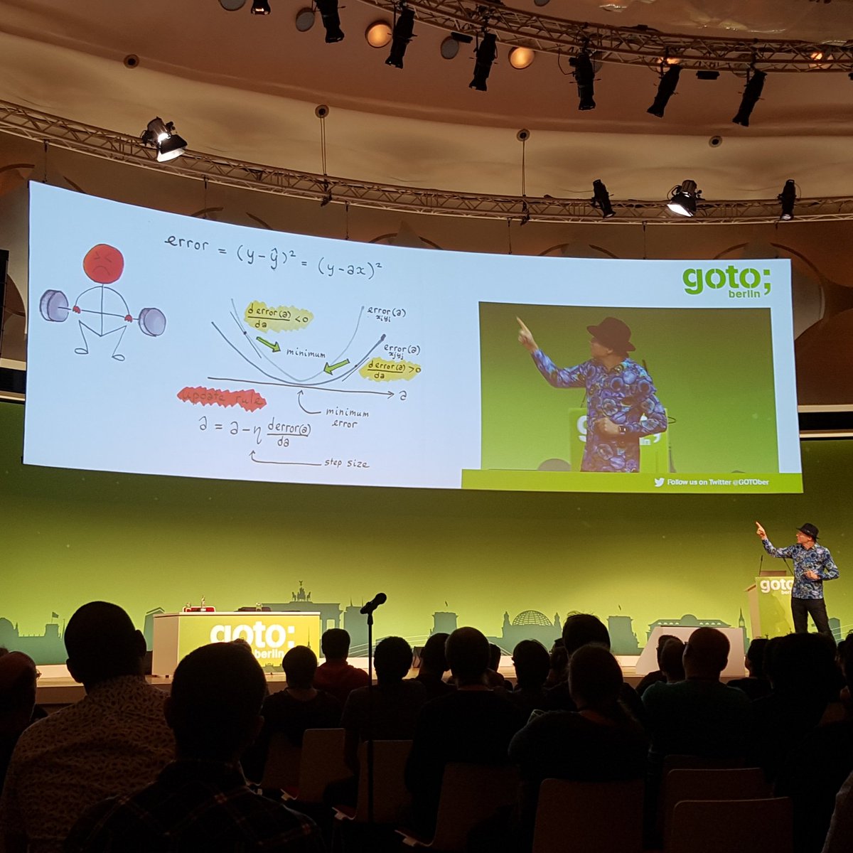 "Artificial Neural Networks really have nothing to do with our brain, that's just bullshit!" Thanks so much <a href="/headinthebox/">Erik Meijer</a> for demystifying AI and all its fancy but actually trivial terms already known for hundreds of years! #GOTOber